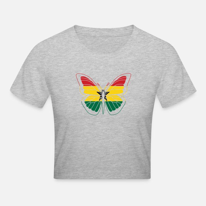 Ghana - Crop top - gris chiné