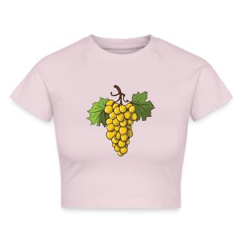Grapes Fruit - Cropped T-Shirt - heather grey - Front - Liana (172cm)