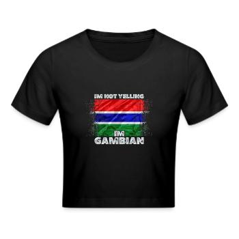 Gambia - Frauen Cropped T-Shirt - Schwarz - Vorne - Marisol (170cm)