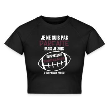Supportrice Bordelaise Rugby - Crop top - noir - Devant - Marisol (170cm)
