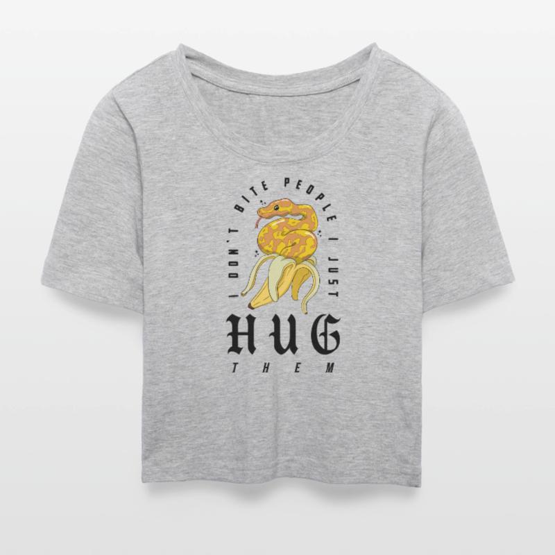 Ball Python Schlange Besitzer Banane Royal Python Frauen Cropped T-Shirt