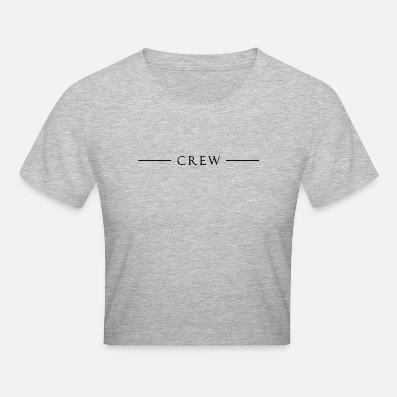 Crew Design - Cropped T-Shirt - heather grey