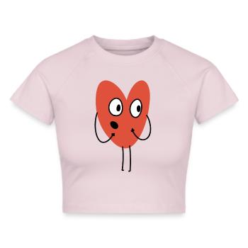 Choqué par la chaleur - Crop top - gris chiné - Devant - Liana (172cm)