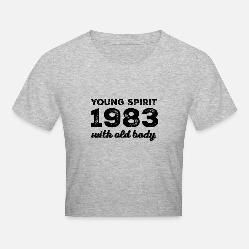 Millésime 1983 - Crop top - gris chiné