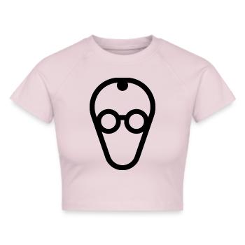 Friedrich Merz - Kanzler der Bundesrepublik - Frauen Cropped T-Shirt - Grau meliert - Vorne - Liana (172cm)