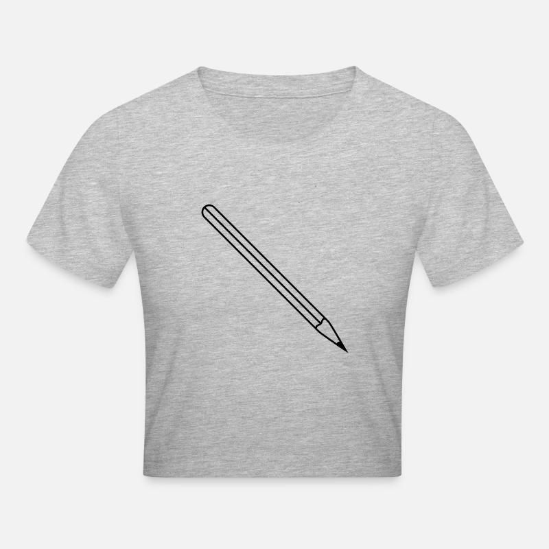 pencil - Crop top - gris chiné