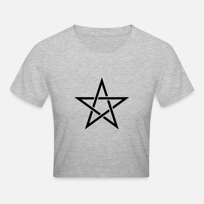 Pentagram Symbol 2 - Crop top - gris chiné