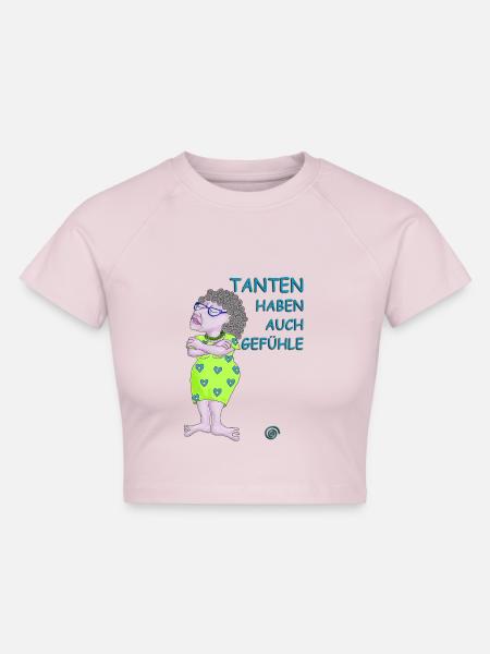 tanten - Frauen Cropped T-Shirt - Grau meliert