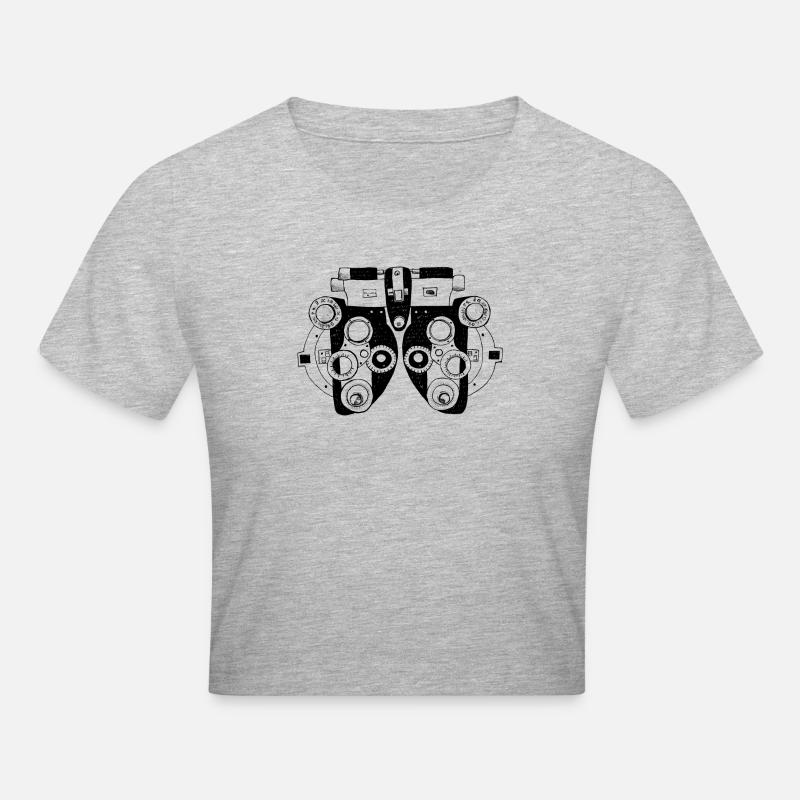 Phoropter - Crop top - gris chiné