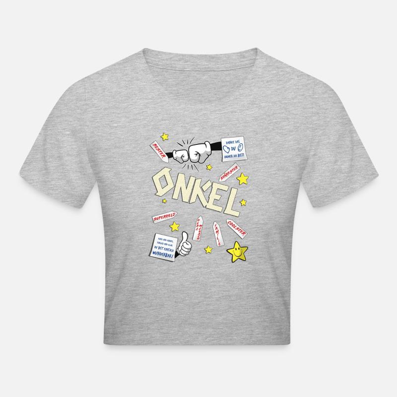 oncle - Crop top - gris chiné
