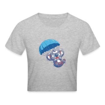 Koala effrayé - Crop top - gris chiné - Devant - Liana (172cm)