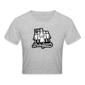 Fête du marié de mariage - Crop top - gris chiné - Devant - Liana (172cm)