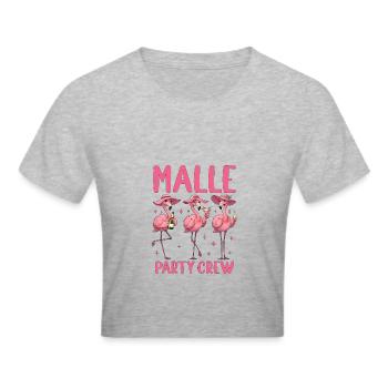 Malle Party Crew Groupes Motif Majorque Vacances - Crop top - gris chiné - Devant - Liana (172cm)