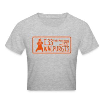 I.33 Walpurgis - HEMA Sword Fighting - Cropped T-Shirt - heather grey - Front - Liana (172cm)