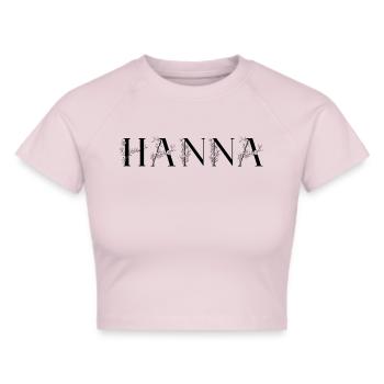 Name - Hanna - Frauen Cropped T-Shirt - Grau meliert - Vorne - Liana (172cm)