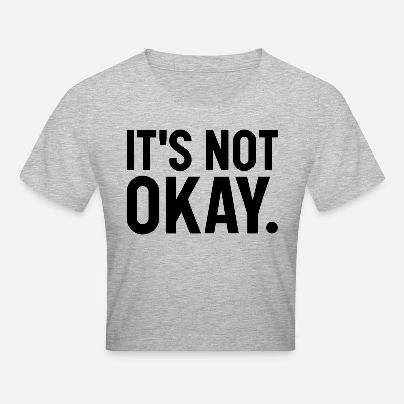 Ce n’est pas correct - Crop top - gris chiné