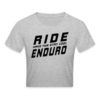 Have fun ride enduro - Crop top - gris chiné - Devant - Liana (172cm)