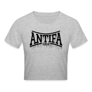 antifa - Crop top - gris chiné - Devant - Liana (172cm)
