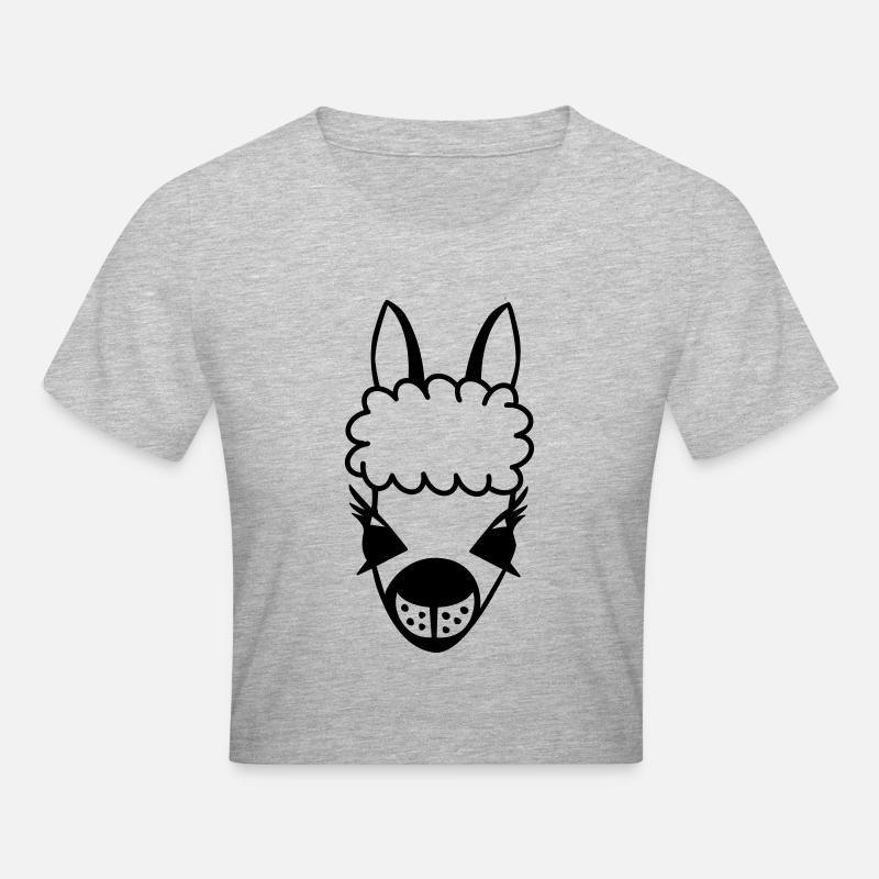 contour de lama - Crop top - gris chiné