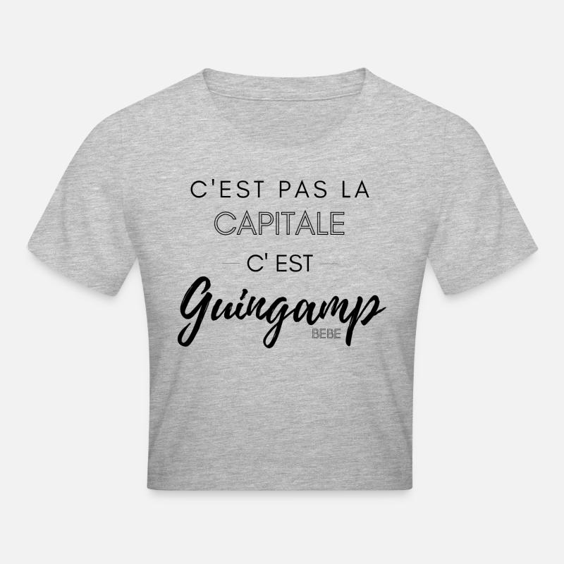 C'est pas la capitale, c'est Guingamp bébé - Crop top - gris chiné