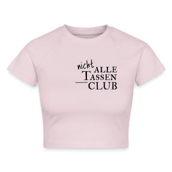 Nicht alle Tassen im Schrank Club! Links & Grün - Frauen Cropped T-Shirt - Grau meliert - Vorne - Liana (172cm)