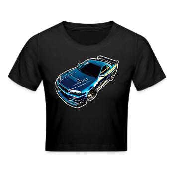Jdm / Tuning / Turbocompresseur / Jantes / Chiptuning - Crop top - noir - Devant - Marisol (170cm)