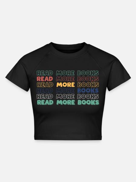 READ MORE BOOKS - Cropped Frauen Organic T-Shirt - Schwarz