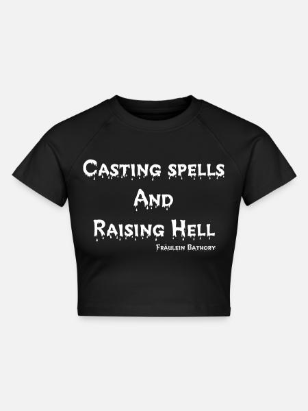 Spell - Cropped Frauen Organic T-Shirt - Schwarz