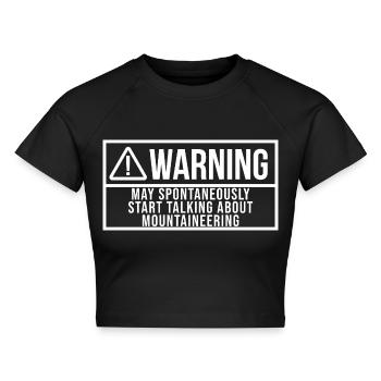 Bergsteigen Bergsteiger Bergsteiger Bergsteiger - Cropped Frauen Organic T-Shirt - Schwarz - Vorne - AI Model Female 172 light (172cm)