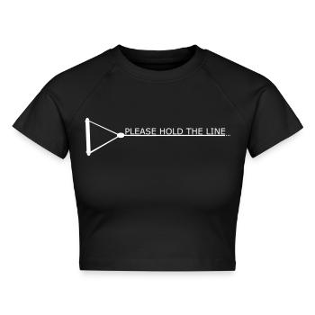 Hold the line - Cropped Frauen Organic T-Shirt - Schwarz - Vorne - AI Model Female 172 light (172cm)