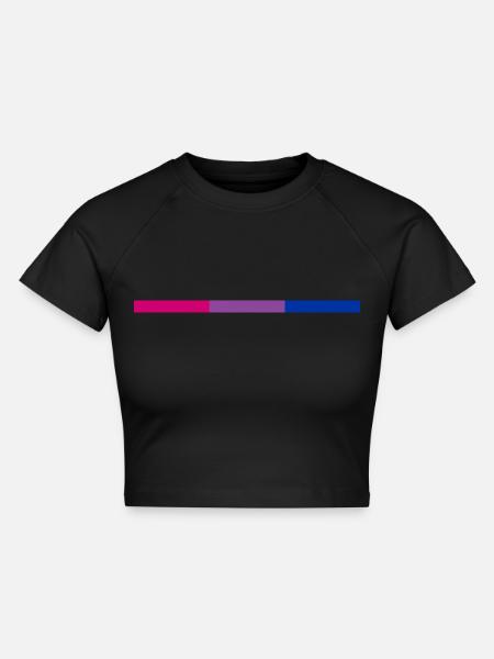 Bisex Pride Swag (subtile) - Cropped Frauen Organic T-Shirt - Schwarz