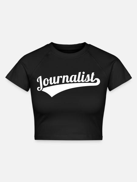 Journalist - Cropped Frauen Organic T-Shirt - Schwarz