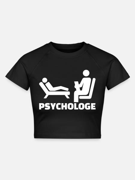 Psychologe - Cropped Frauen Organic T-Shirt - Schwarz