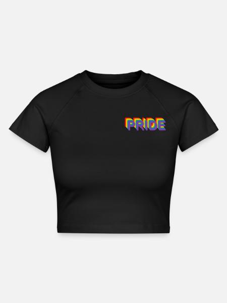 Pride! - Cropped Frauen Organic T-Shirt - Schwarz