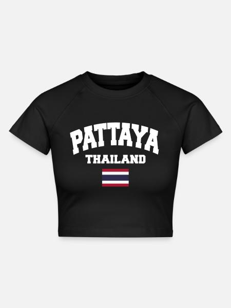 Pattaya - Cropped Frauen Organic T-Shirt - Schwarz