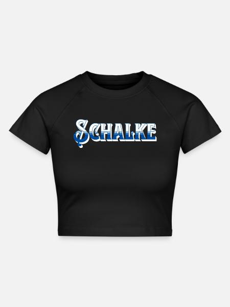 Schalke - Cropped Frauen Organic T-Shirt - Schwarz