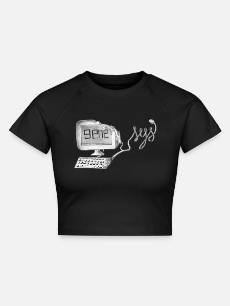 Genesys - Cropped Frauen Organic T-Shirt - Schwarz