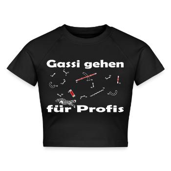 Agility Parcurs - Cropped Frauen Organic T-Shirt - Schwarz - Vorne - AI Model Female 172 light (172cm)