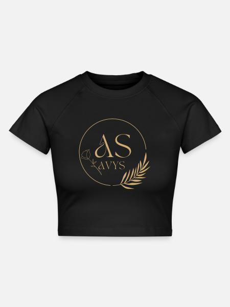 AS - Cropped Frauen Organic T-Shirt - Schwarz