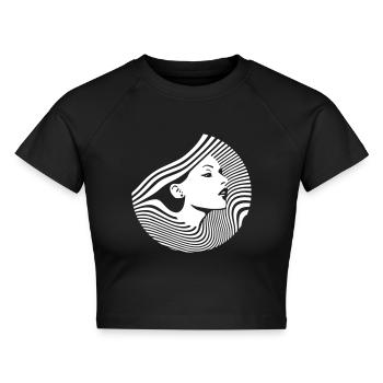 Goddess - Cropped Frauen Organic T-Shirt - Schwarz - Vorne - AI Model Female 172 light (172cm)
