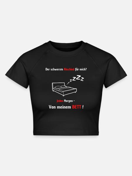 Der schwerste Abschied - Cropped Frauen Organic T-Shirt - Schwarz