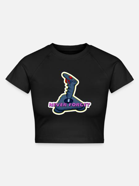 nie vergessen - Cropped Frauen Organic T-Shirt - Schwarz