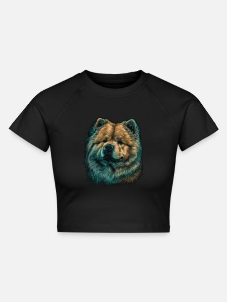 Chow Chow - Cropped Frauen Organic T-Shirt - Schwarz