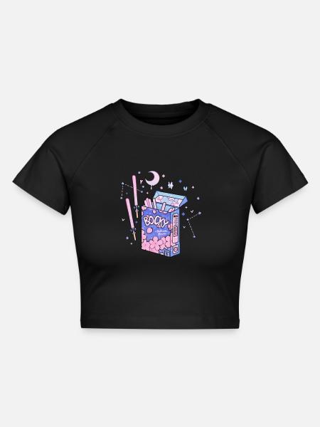 Tasty Bocky - Cropped Frauen Organic T-Shirt - Schwarz