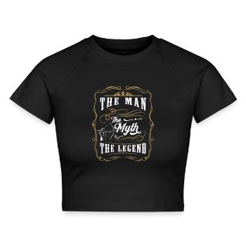 Schütze Jagen Zielen Ziel - Cropped Frauen Organic T-Shirt - Schwarz - Vorne - AI Model Female 172 light (172cm)