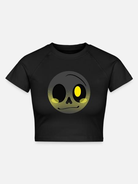 Sun - Cropped Frauen Organic T-Shirt - Schwarz
