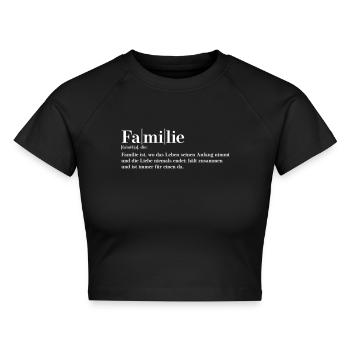 Familie Definition - Cropped Frauen Organic T-Shirt - Schwarz - Vorne - AI Model Female 172 light (172cm)