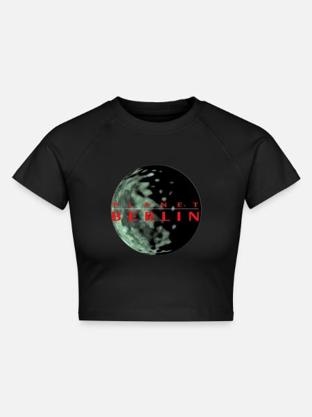 Berlin - Cropped Frauen Organic T-Shirt - Schwarz