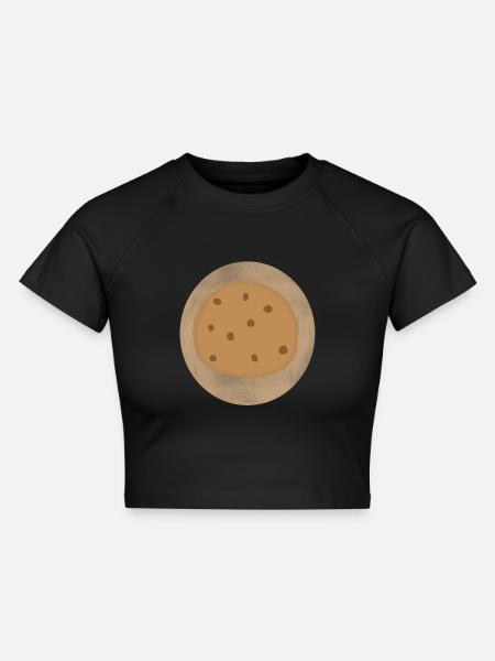 Keks - Cropped Frauen Organic T-Shirt - Schwarz
