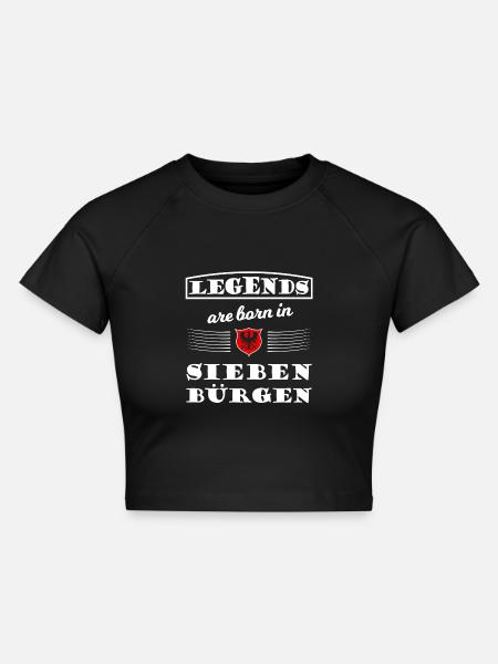 Legenden aus Siebenbürgen - Cropped Frauen Organic T-Shirt - Schwarz